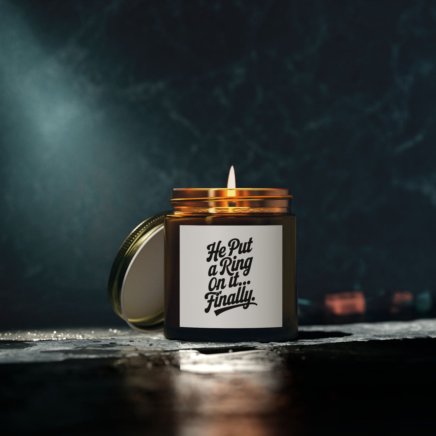He Put Me A Ring On It Finally Scented Candles, Coconut Apricot Wax (4oz, 9oz)