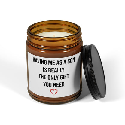 Scented Soy Candle (Multi-Size, Amber Jar)