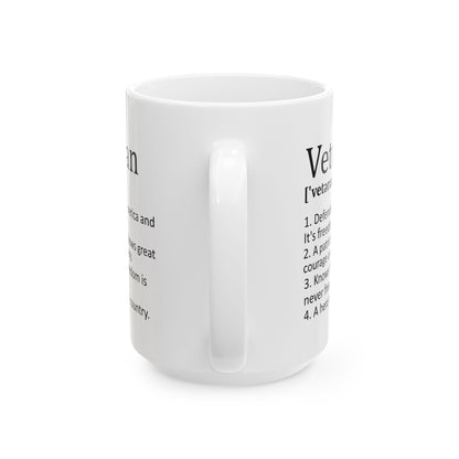 Veteran Definition Mug – Patriotic Coffee Cup Gift for Veterans
