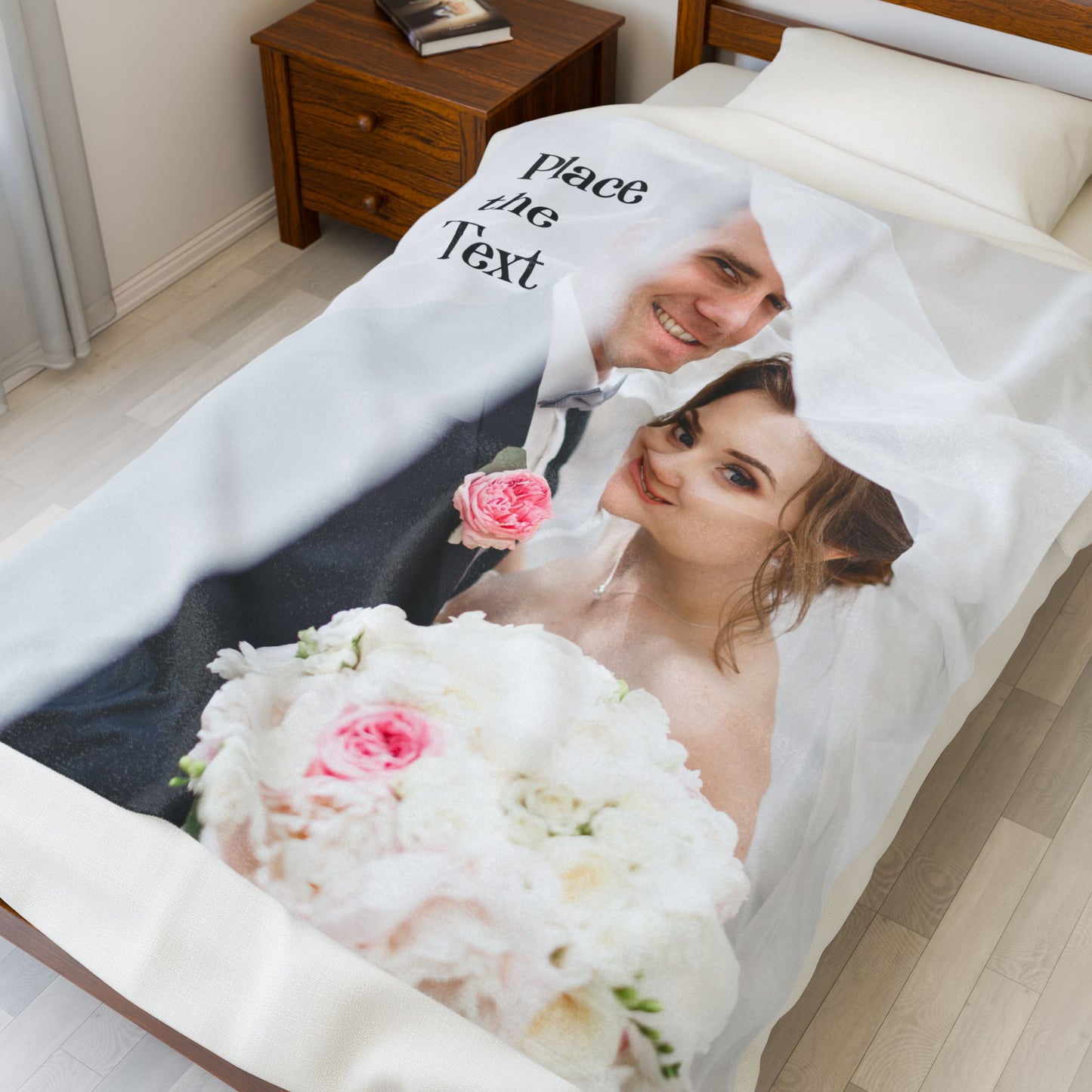 Elegant Wedding Couple Portrait Under Veil Blanket