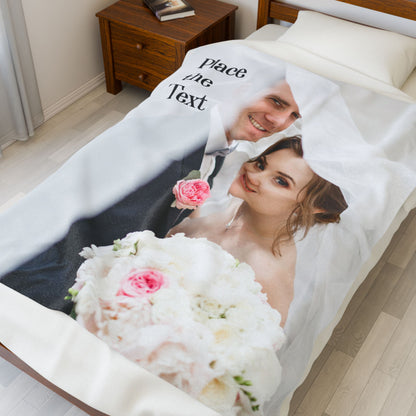 Elegant Wedding Couple Portrait Under Veil Blanket