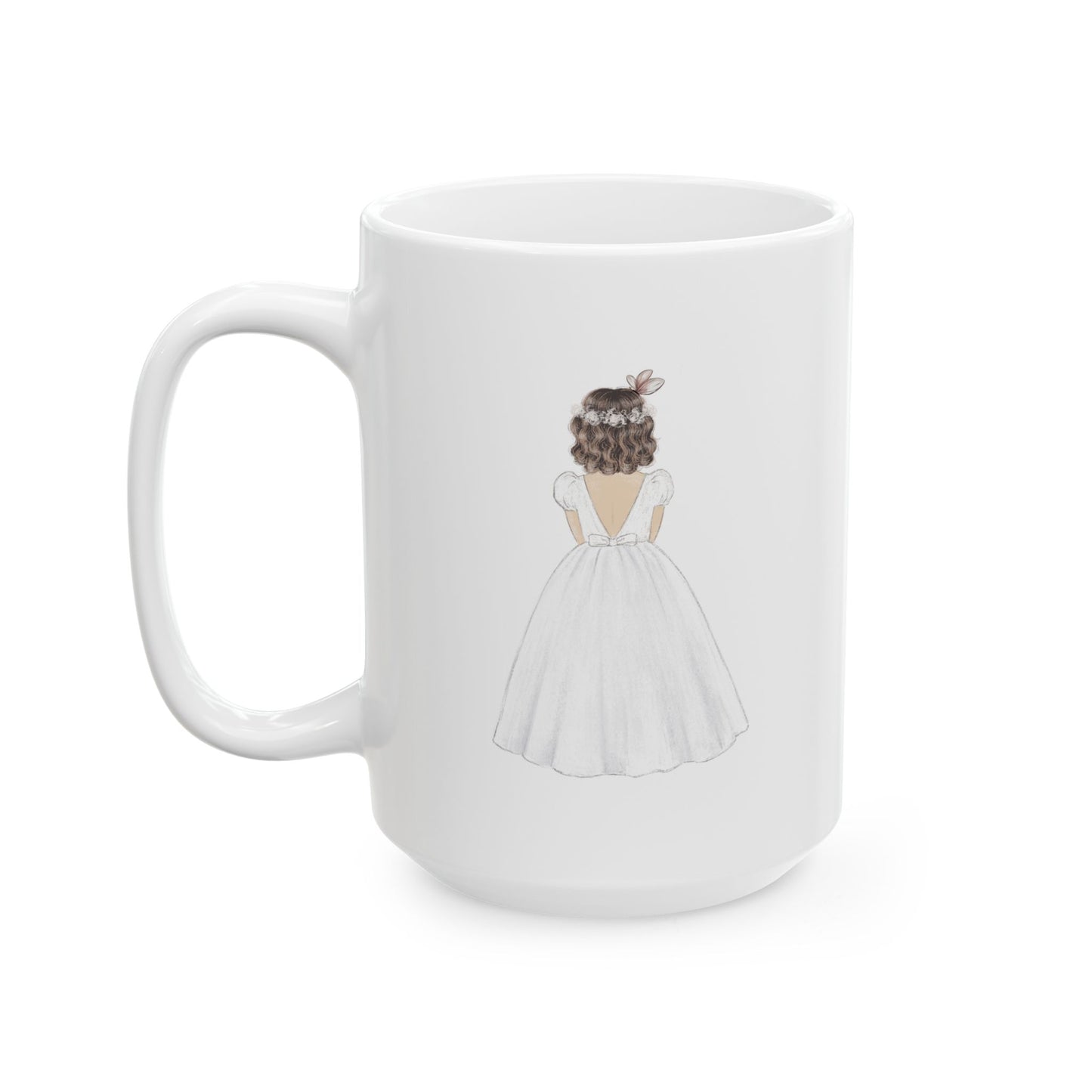 Personalized First Communion Mug – Floral Gift with Name & Date
