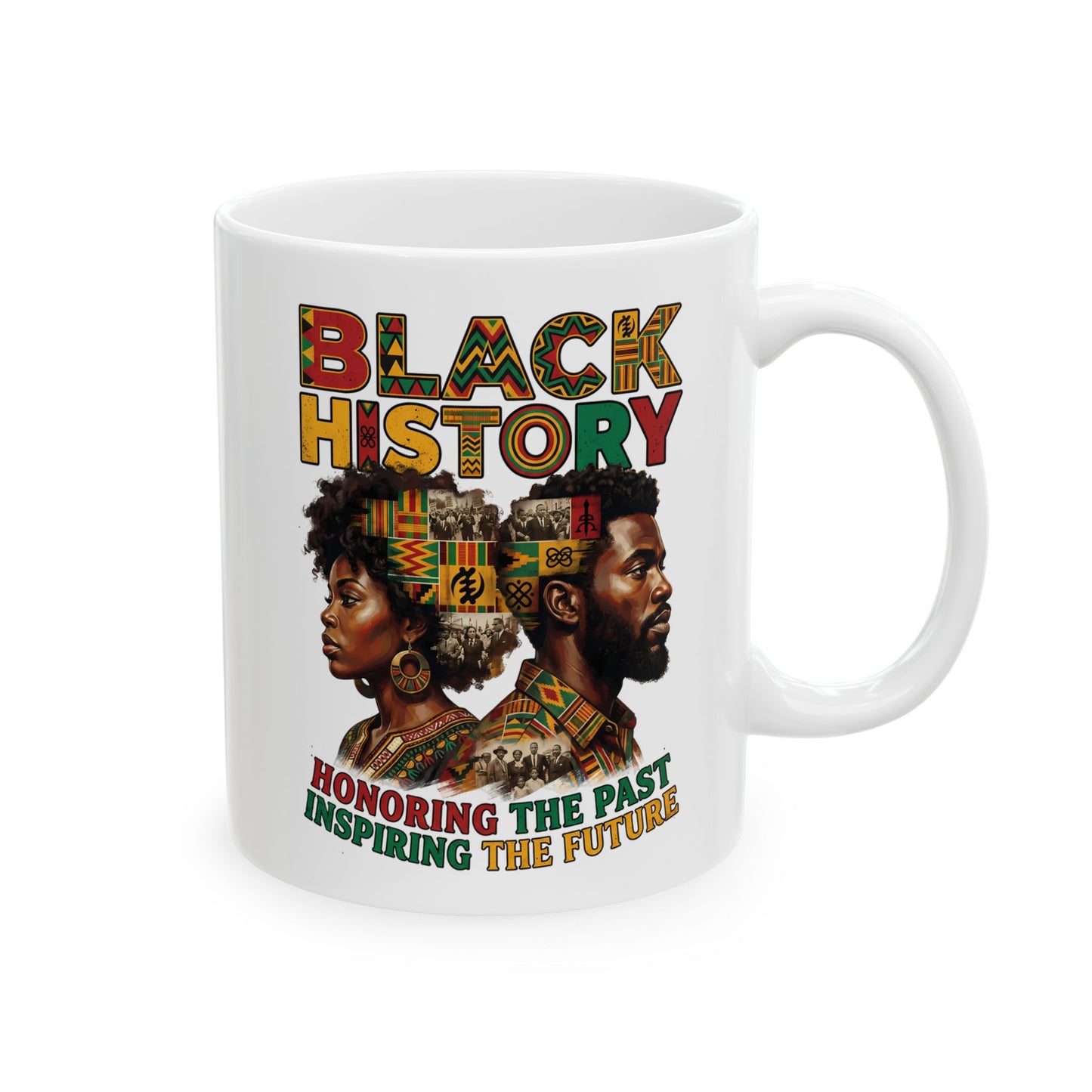 African Roots Black Leaders Ceramic Mug, (11oz, 15oz)