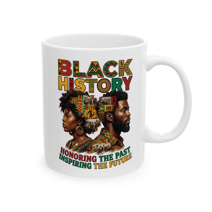 African Roots Black Leaders Ceramic Mug, (11oz, 15oz)