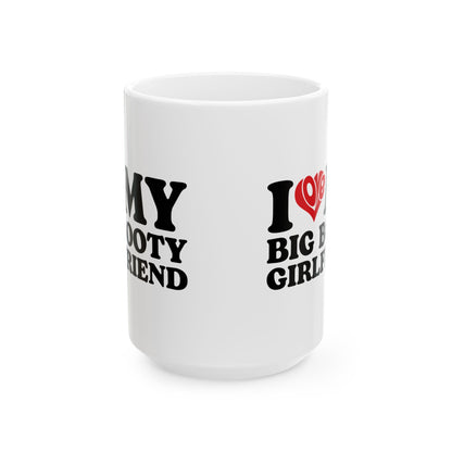 Girlfriend Mug – Funny and Bold Coffee Cup – White Ceramic Mug for Boyfriend or Couple Gift