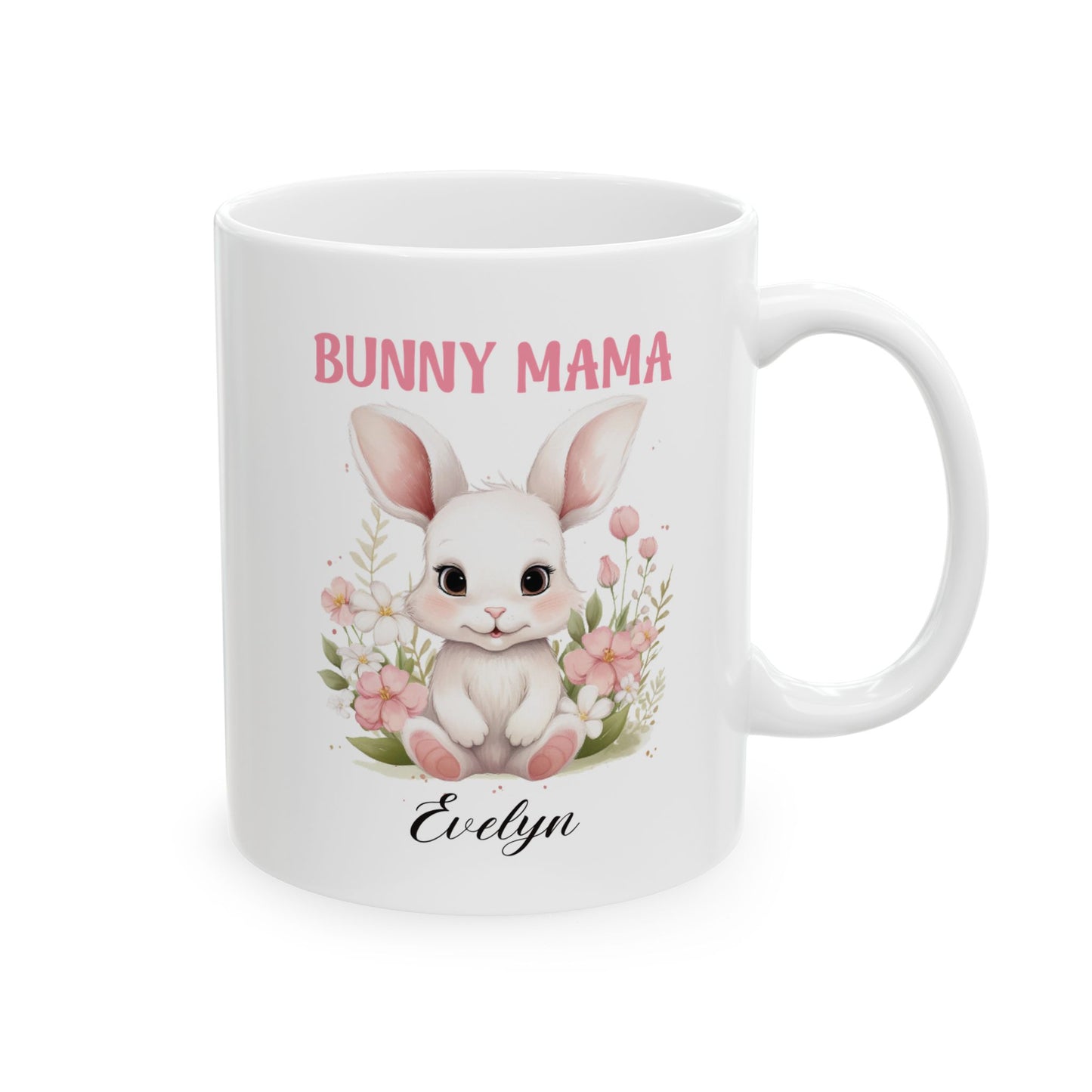 Bunny Mama Mug – Personalized Easter Gift for Mom