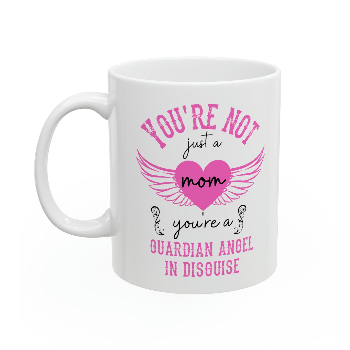 Mom Guardian Angel Mug – Inspirational Coffee Cup for Mothers, Thoughtful Gift for Mother's Day, Birthday, and Christmas