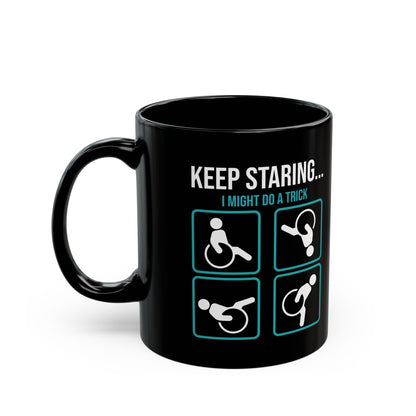 Funny Disability Awareness Mug – Black Ceramic Coffee Cup for Advocates, Friends, or Coworkers