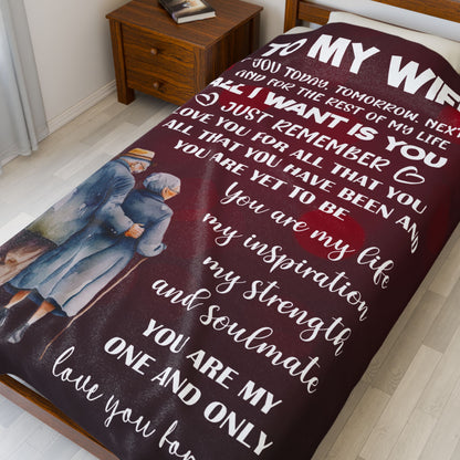 To My Wife Blanket