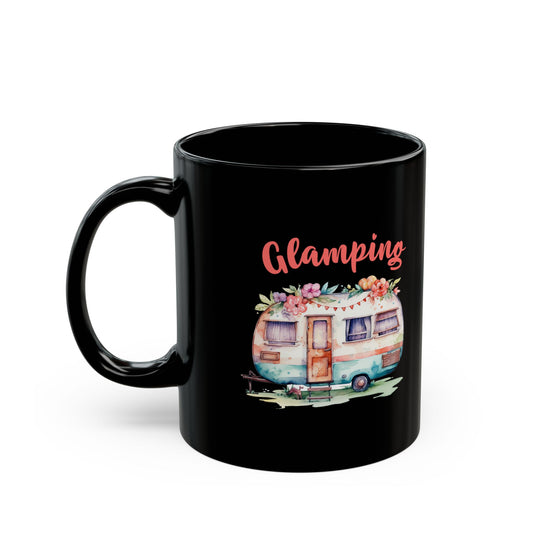 Glamping Watercolor Illustration Ceramic Mug, (11oz, 15oz)