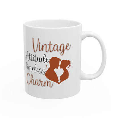 Vintage Attitude Timeless Charm Coffee Mug – Elegant Retro-Inspired Gift for Women