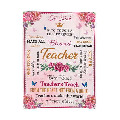 The Best Teacher Tech From Heart Not from A Book Velveteen Plush Blanket