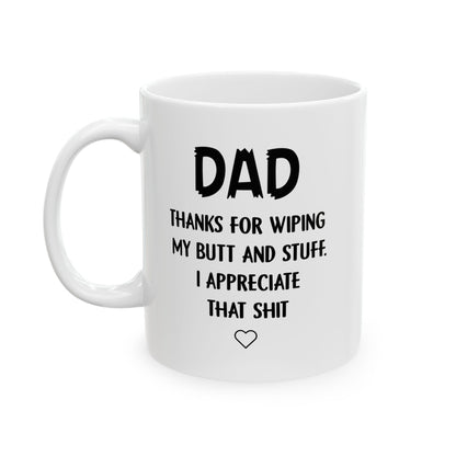 Funny Dad Mug – White Coffee Cup from Kids with Bold Message