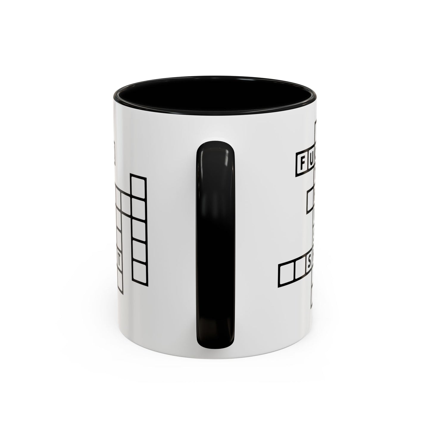 Copy of Fuck this shit funny crossword puzzle Accent Coffee Mug (11, 15oz)