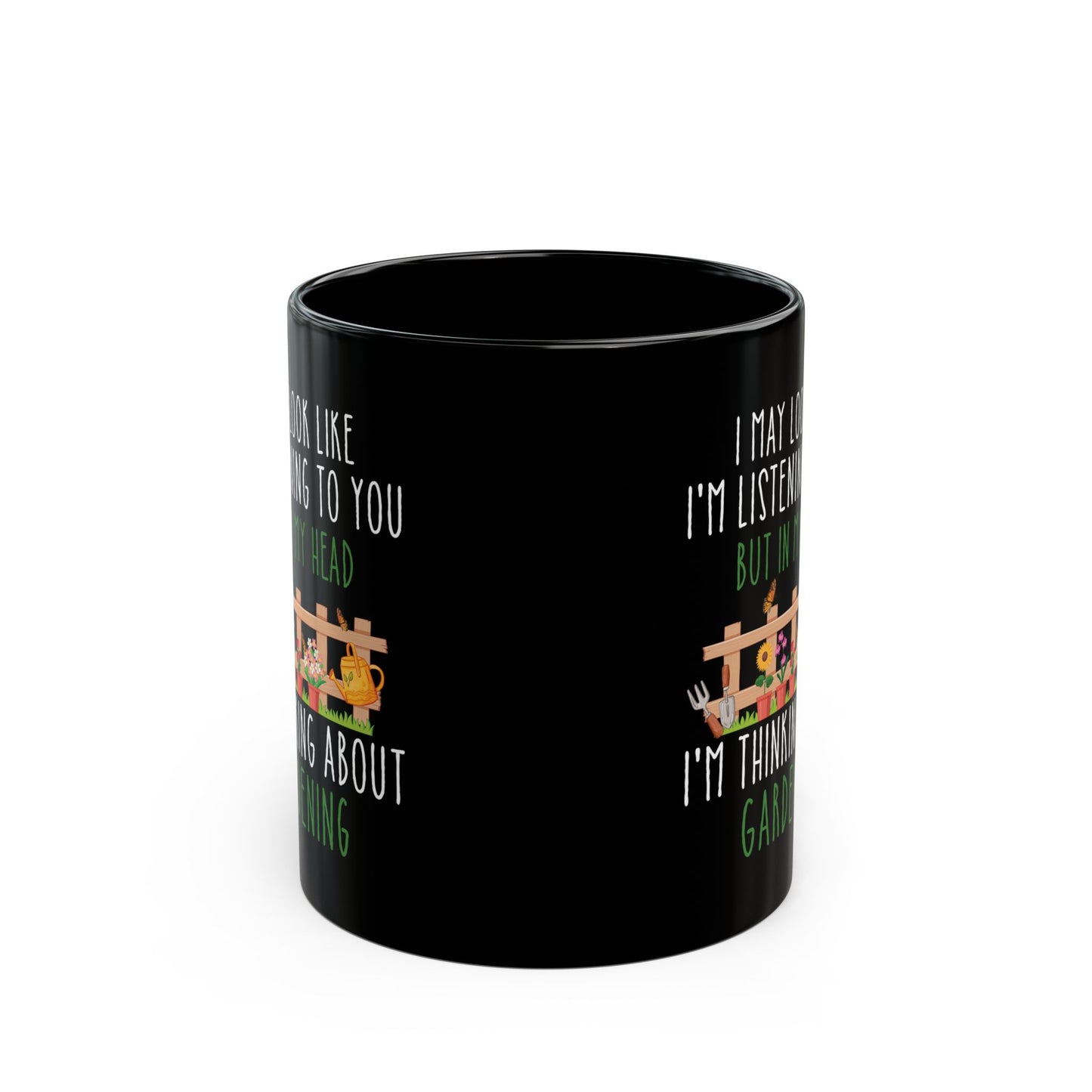 Gardening Mug – Funny Black Coffee Cup for Gardeners & Plant Lovers