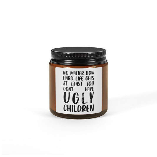 Funny Parent Gift Candle Scented Soy Candle (Multi-Size, Amber Jar)