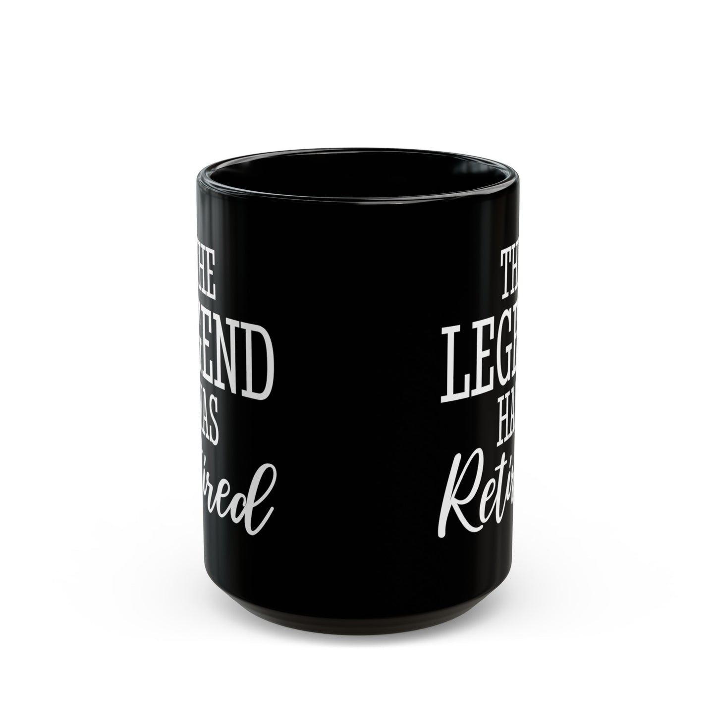 The Legend Has Retired Black Mug – Perfect Retirement Gift