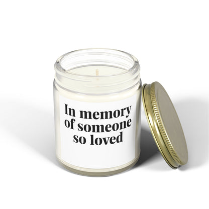 In memories of someone so love Scented Candles, Coconut Apricot Wax (4oz, 9oz)