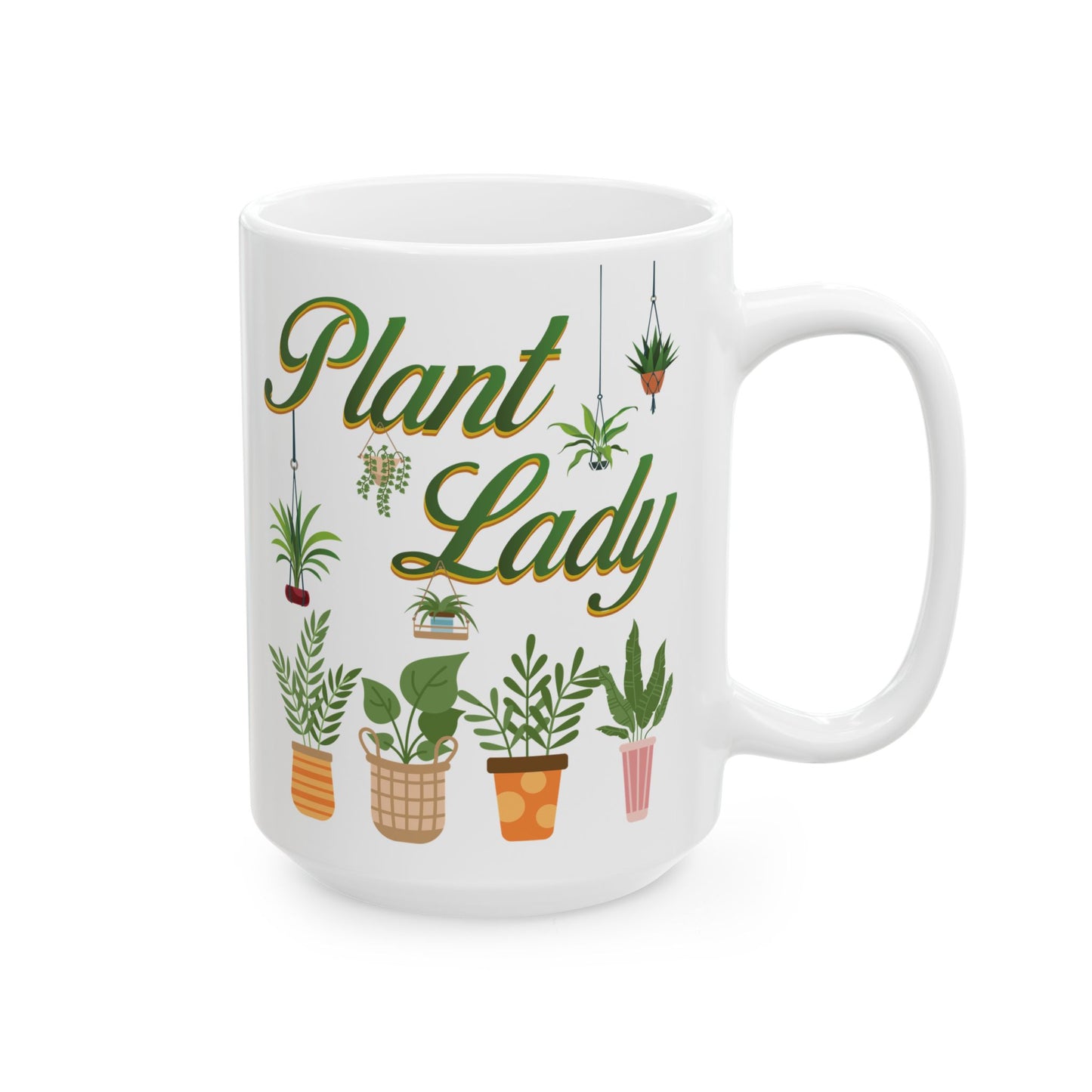 Give a Gift to a Proud Plant Mom – Plant Lady Mug White Ceramic Coffee Cup