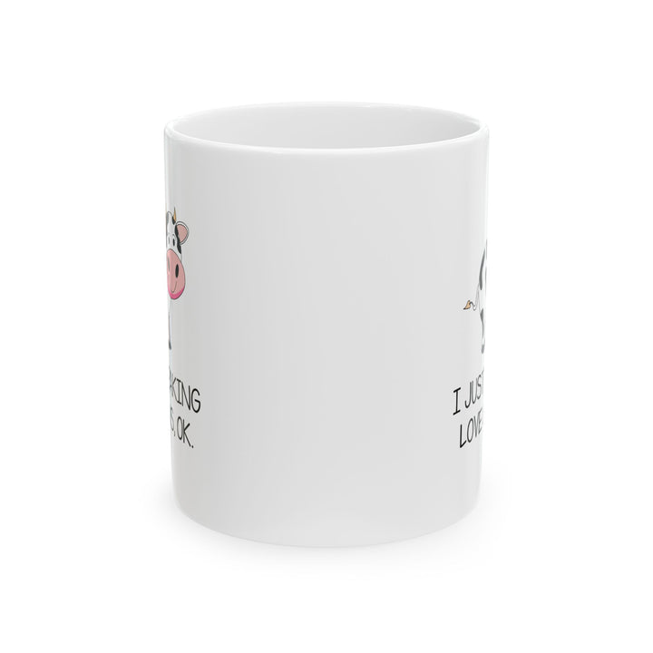 Funny Cow Mug – Cute Cow Coffee Cup for Farm Girls, Ranch Moms, or Cow Lovers