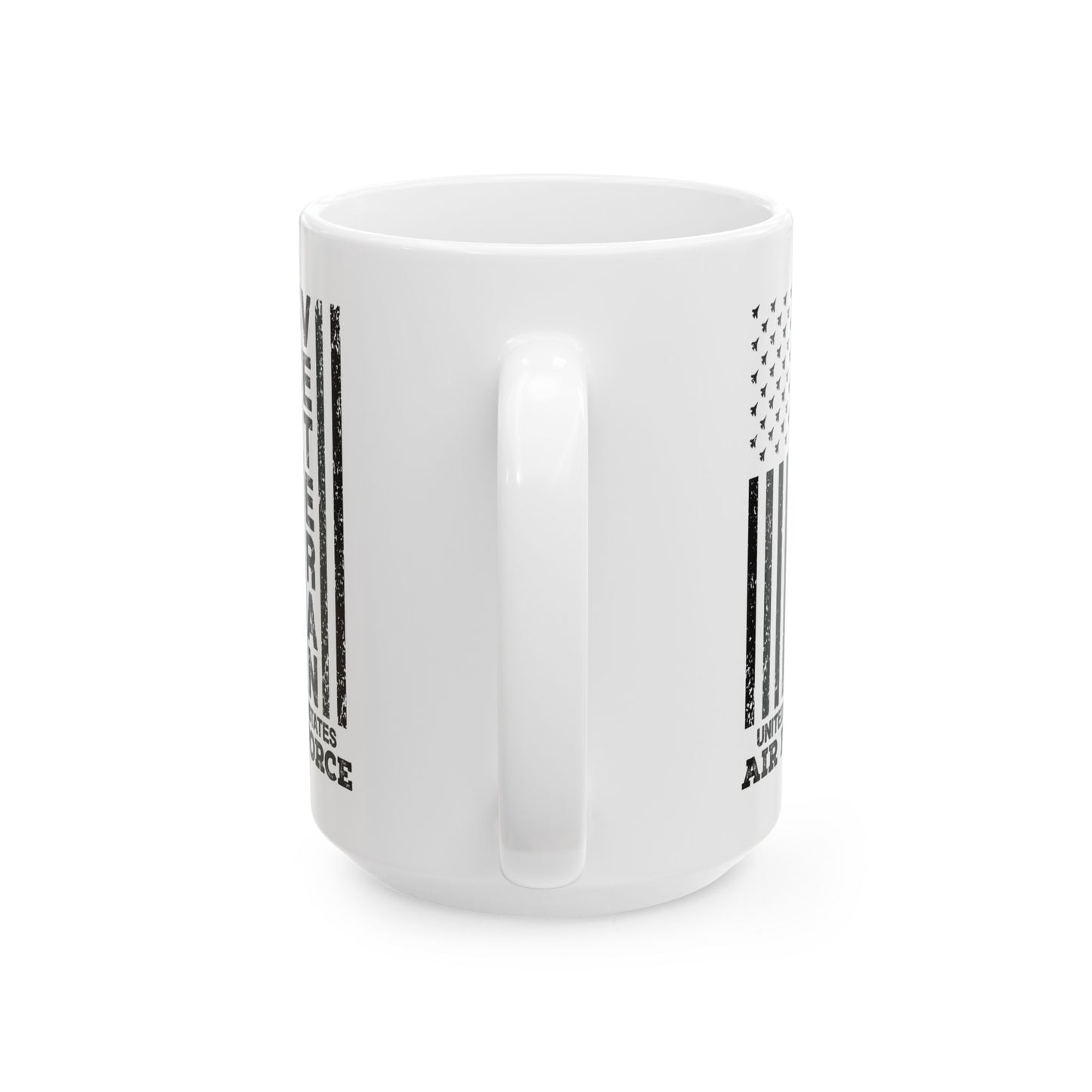 US Air Force Veteran Mug – Patriotic White Coffee Cup Military Gift USA
