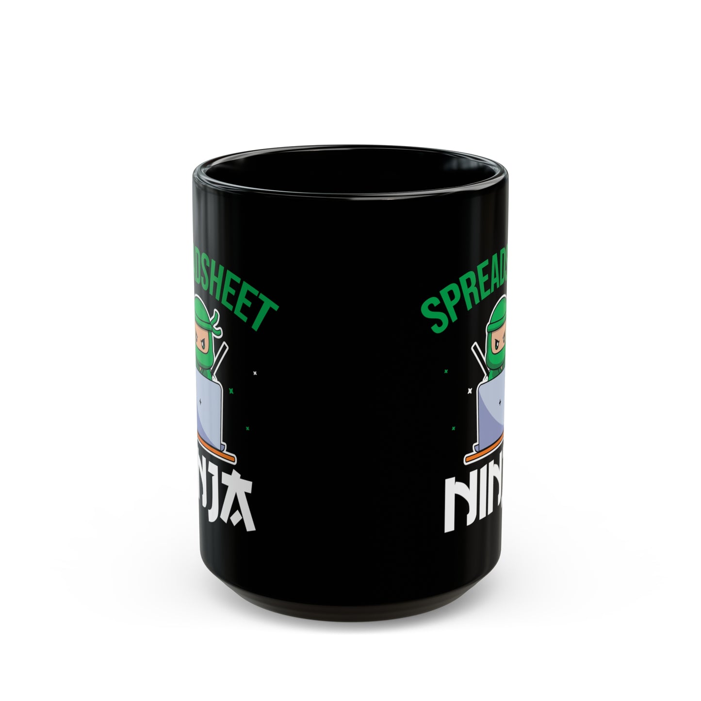 Spreadsheet Ninja Black Mug – Funny Gift for Excel Lovers, Data Pros & Office Ninjas