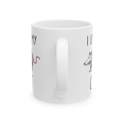 I Love My Cat Oposom, white Mug, (11oz, 15oz)