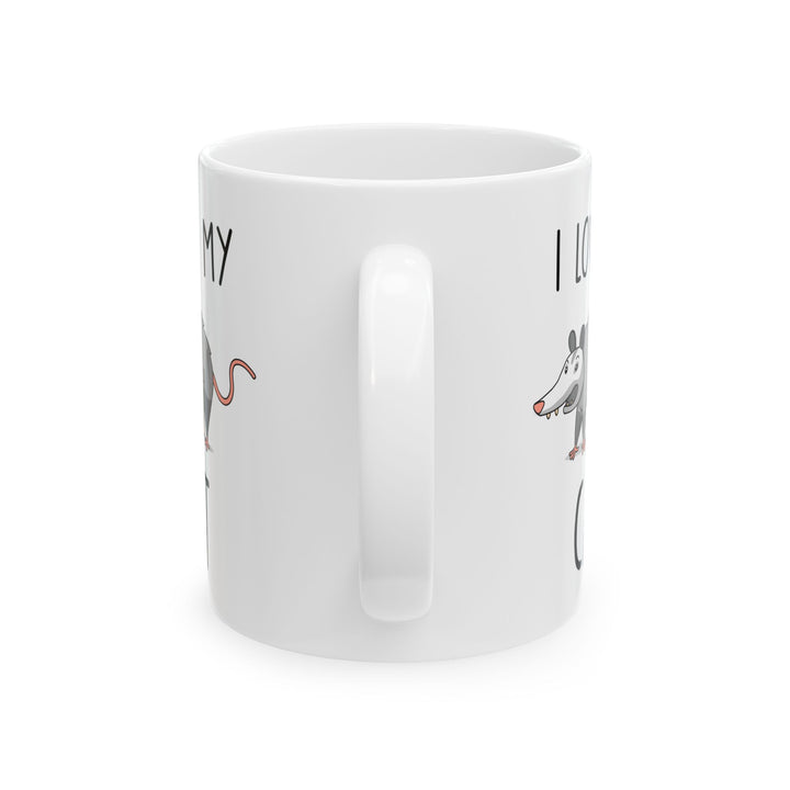 I Love My Cat Oposom, white Mug, (11oz, 15oz)