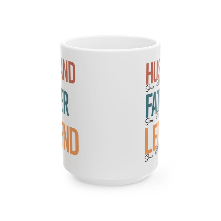 Husband Father Legend White Mug, (11oz, 15oz)