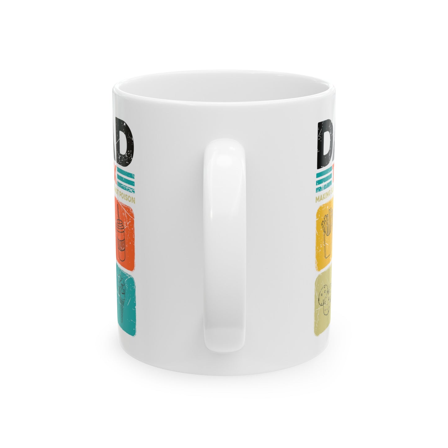 Dad Tax Making Sure Its Not Poison, white Mug, (11oz, 15oz)