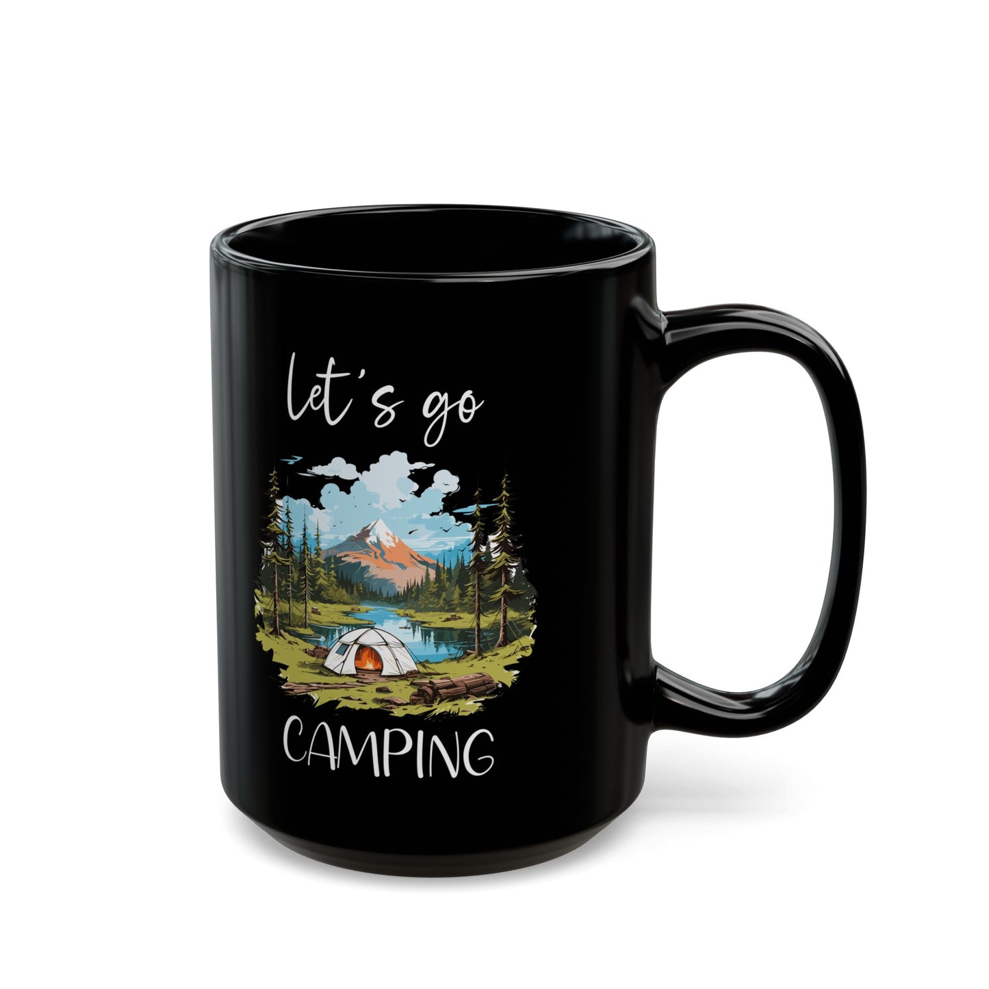 Scenic Camping Adventure Shirt  Ceramic Mug, (11oz, 15oz)