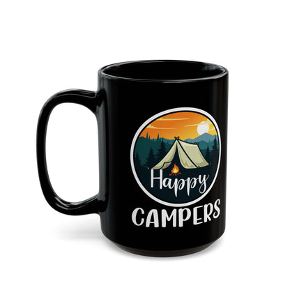 Happy Campers Black Mug (11oz, 15oz)