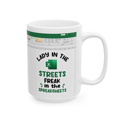 Lady in the Streets Ceramic Mug, (11oz, 15oz)