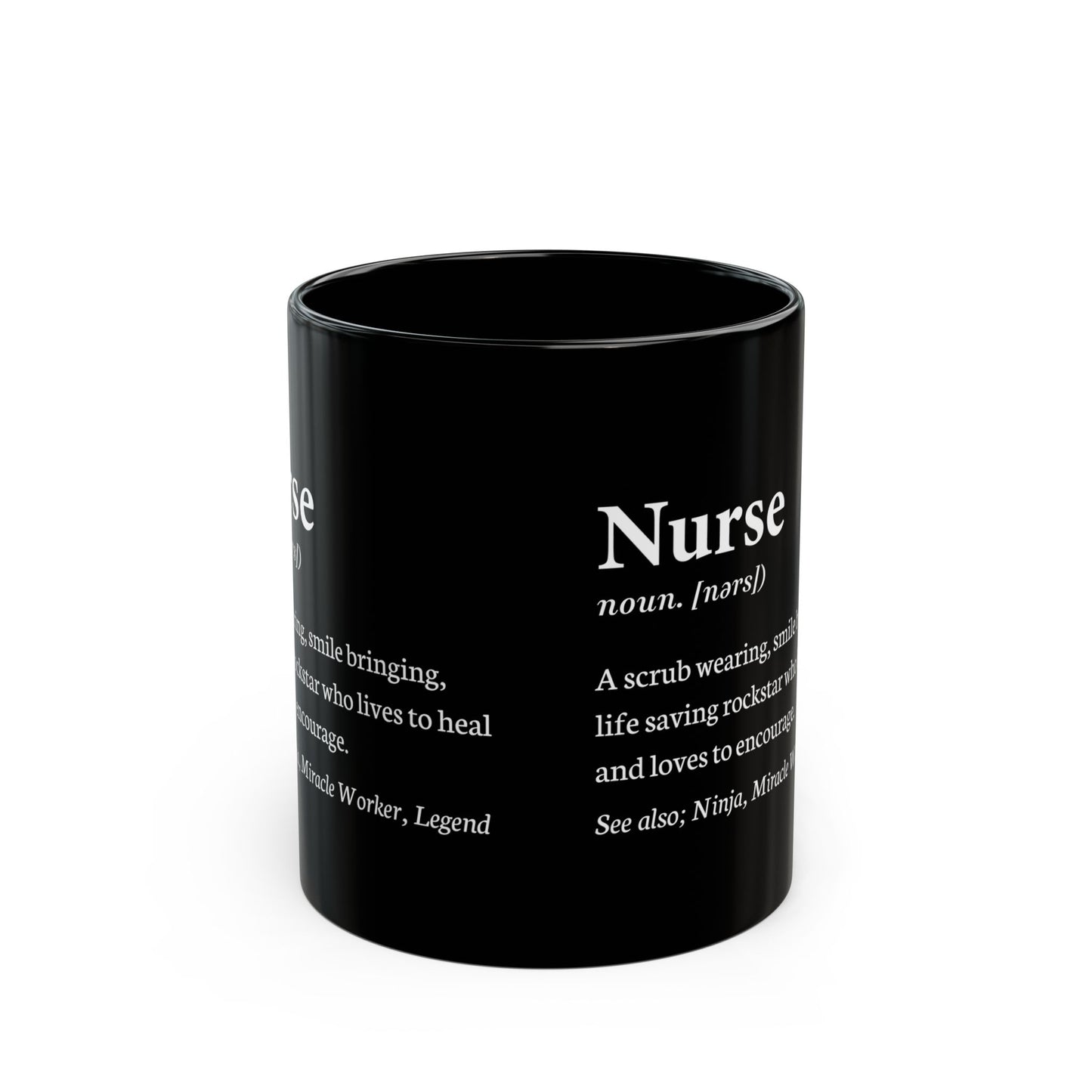 Nurse noun A scrub wearin 11oz  & 15oz Black mug