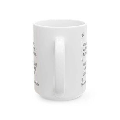 White Programmer Mug – Funny Coding Loop Gift for Developers