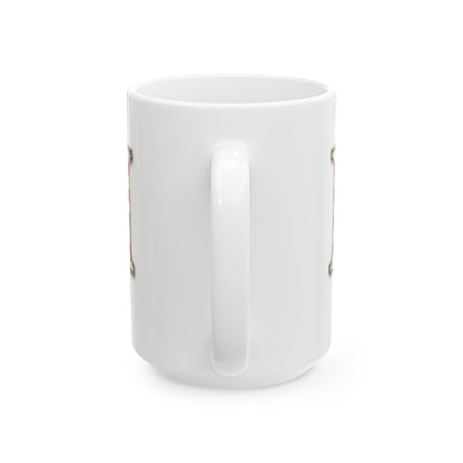 Mug - Patriotic American Flag Letter I with Kevin Name - Vintage Red, White, and Blue Design