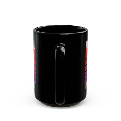 First of All, I'm a Delight Mug – Black Ceramic with Wolf Design