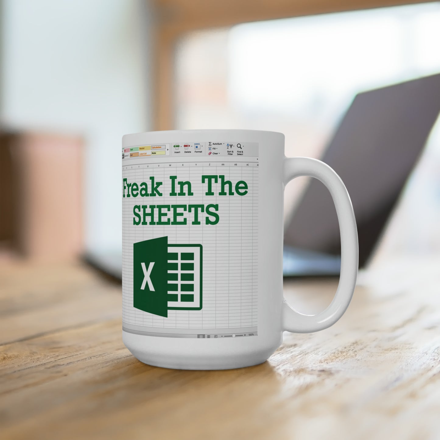 Freak in the Sheet Coffee Mug For Sheets Lover Accountant Ceramic Mug 15oz