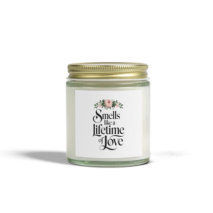 Smell Like Life Time of Love Scented Candles, Coconut Apricot Wax (4oz, 9oz)