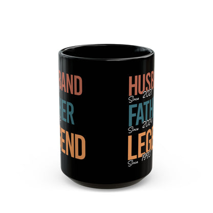 Husband Father Legend Black Mug (11oz, 15oz)