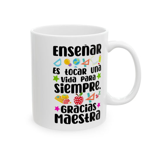 Enseñar White Mug, (11oz, 15oz)