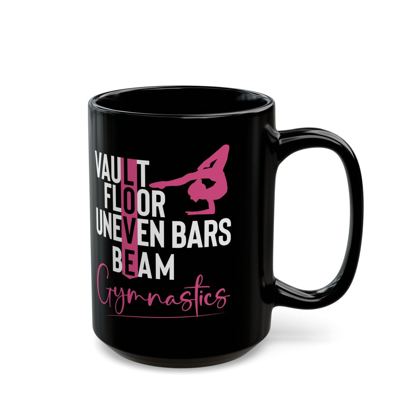 Vault Floor Uneven Bars Beam Black Mug (11oz, 15oz)
