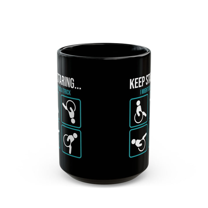 Funny Disability Awareness Mug – Black Ceramic Coffee Cup for Advocates, Friends, or Coworkers