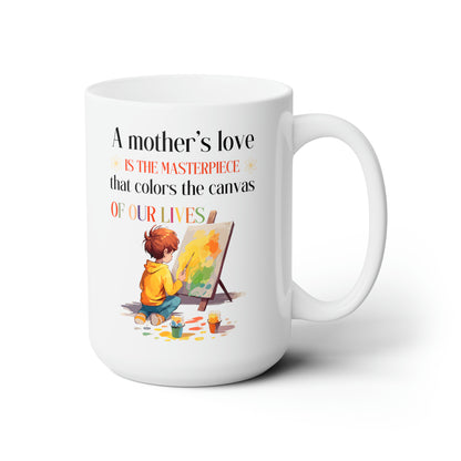 Mother’s Love Colors the Canvas Artistic Painting Mug Gift for Mom Grandma Artist and Painter