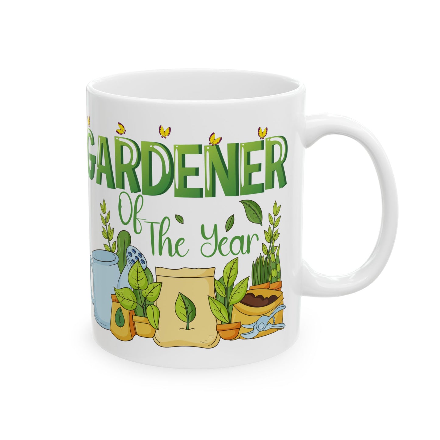 Give a Gift to a Garden Star – Gardener of the Year Mug White Ceramic Coffee Cup