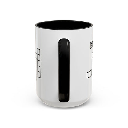 Copy of Fuck this shit funny crossword puzzle Accent Coffee Mug (11, 15oz)
