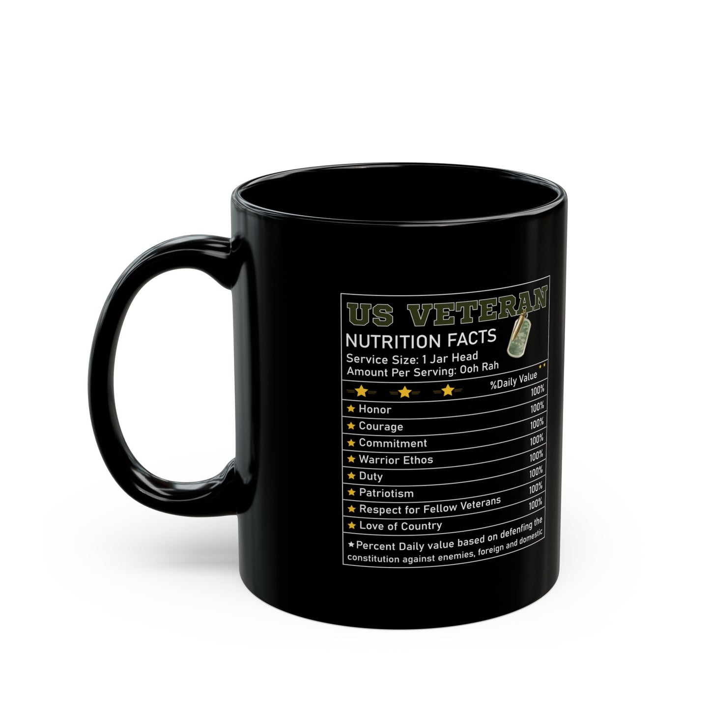 I am Veteran Black Mug (11oz, 15oz)