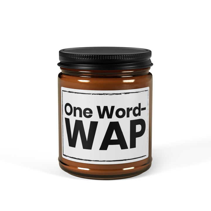 One Word – WAP Candle – Funny Sexy Gift, Naughty Couples Gift, Bold Bedroom Decor