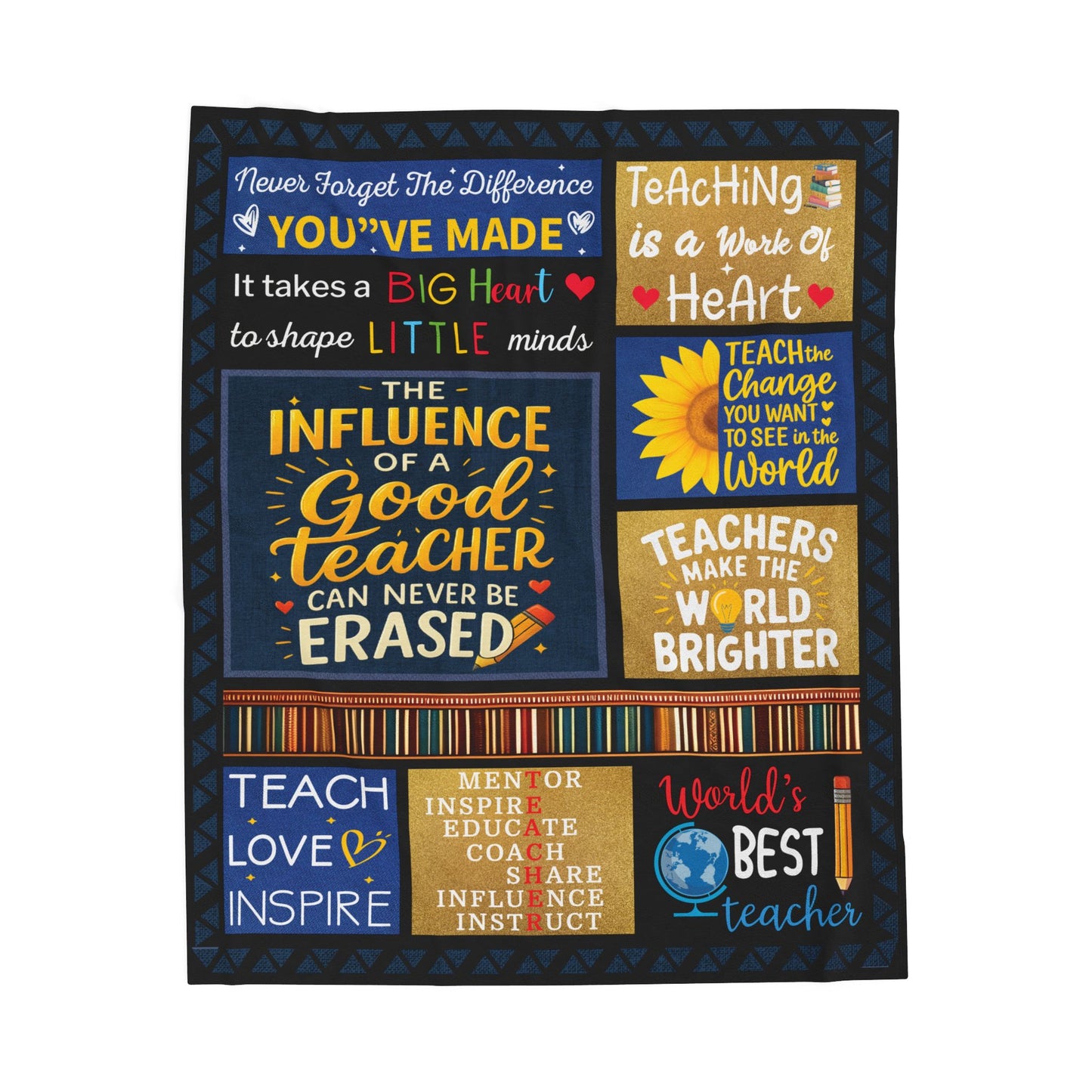 Teacher is work of heart Velveteen Plush Blanket