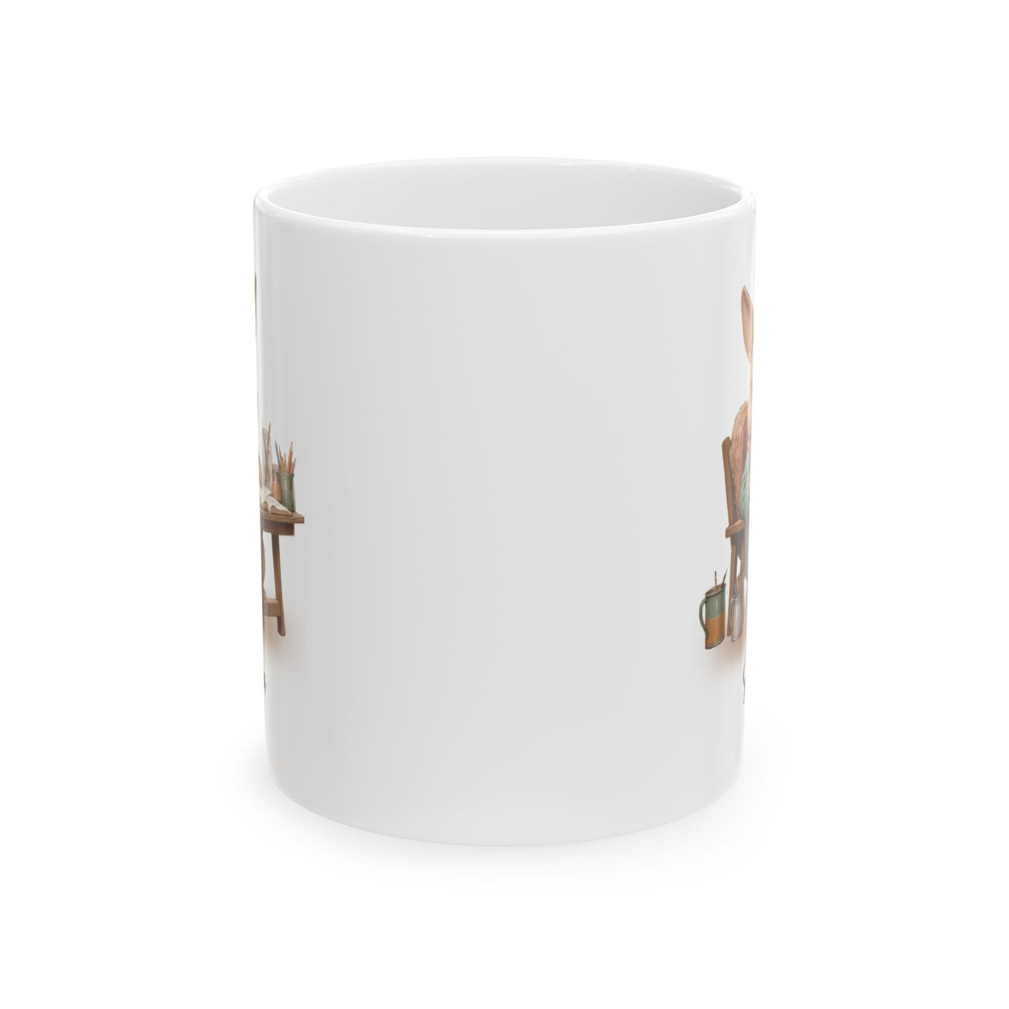 Personalized Bunny Student Mug – Back to School Gift for Kids